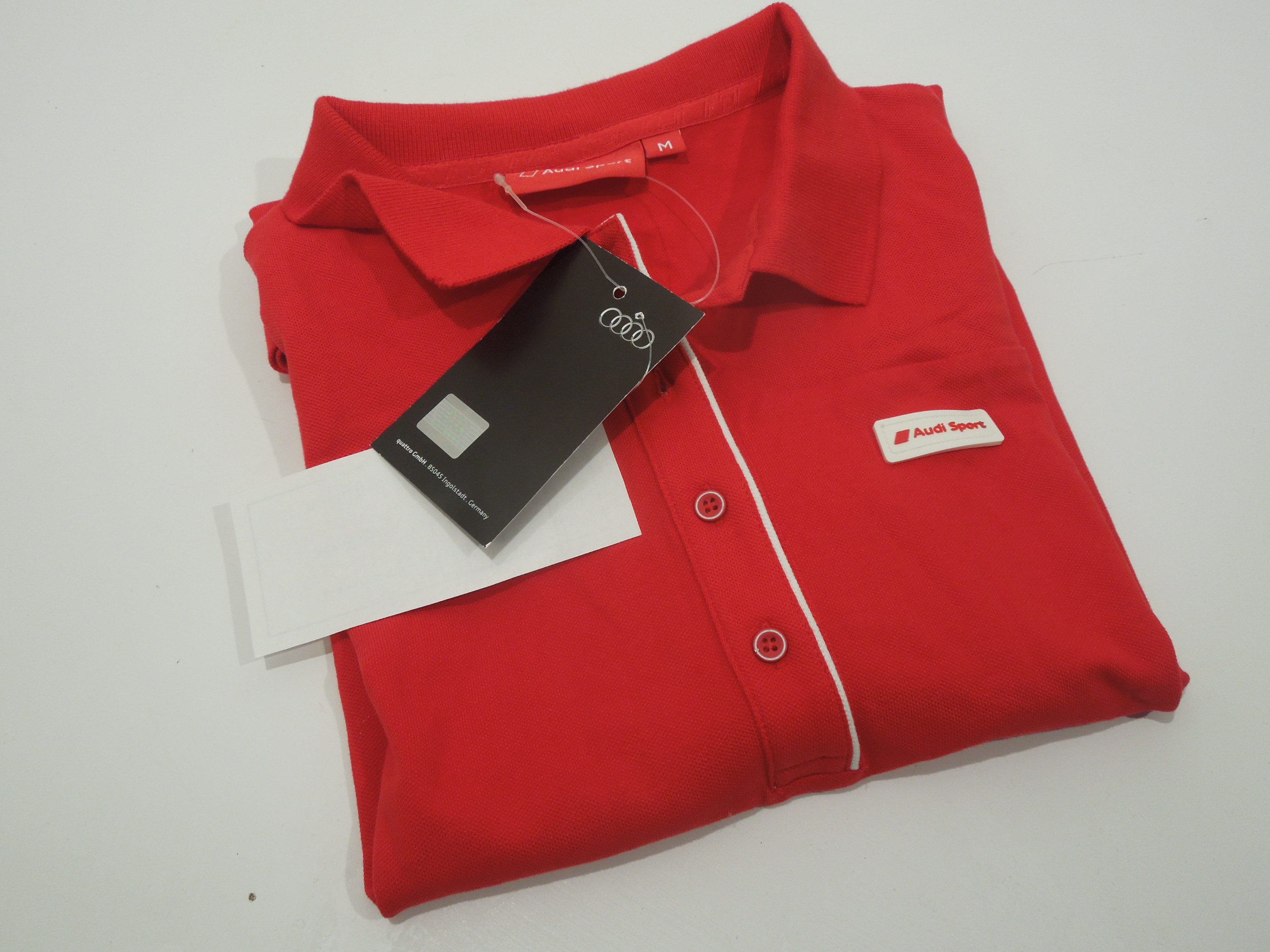 Audi Sport Collection Red Ladies Womens Polo T-Shirt Medium | eBay